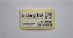 trackingThis White HDPE Labels